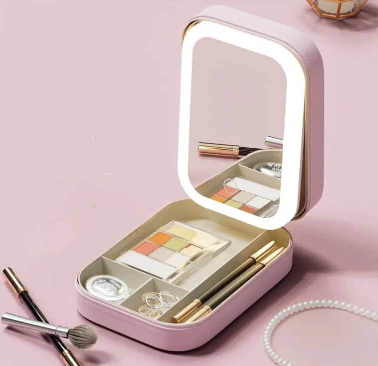 TravelGlow – Makeup Taske med LED-spejl