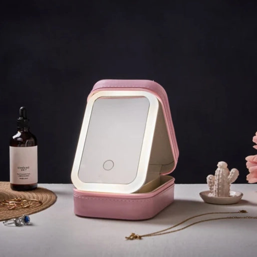 TravelGlow – Makeup Taske med LED-spejl